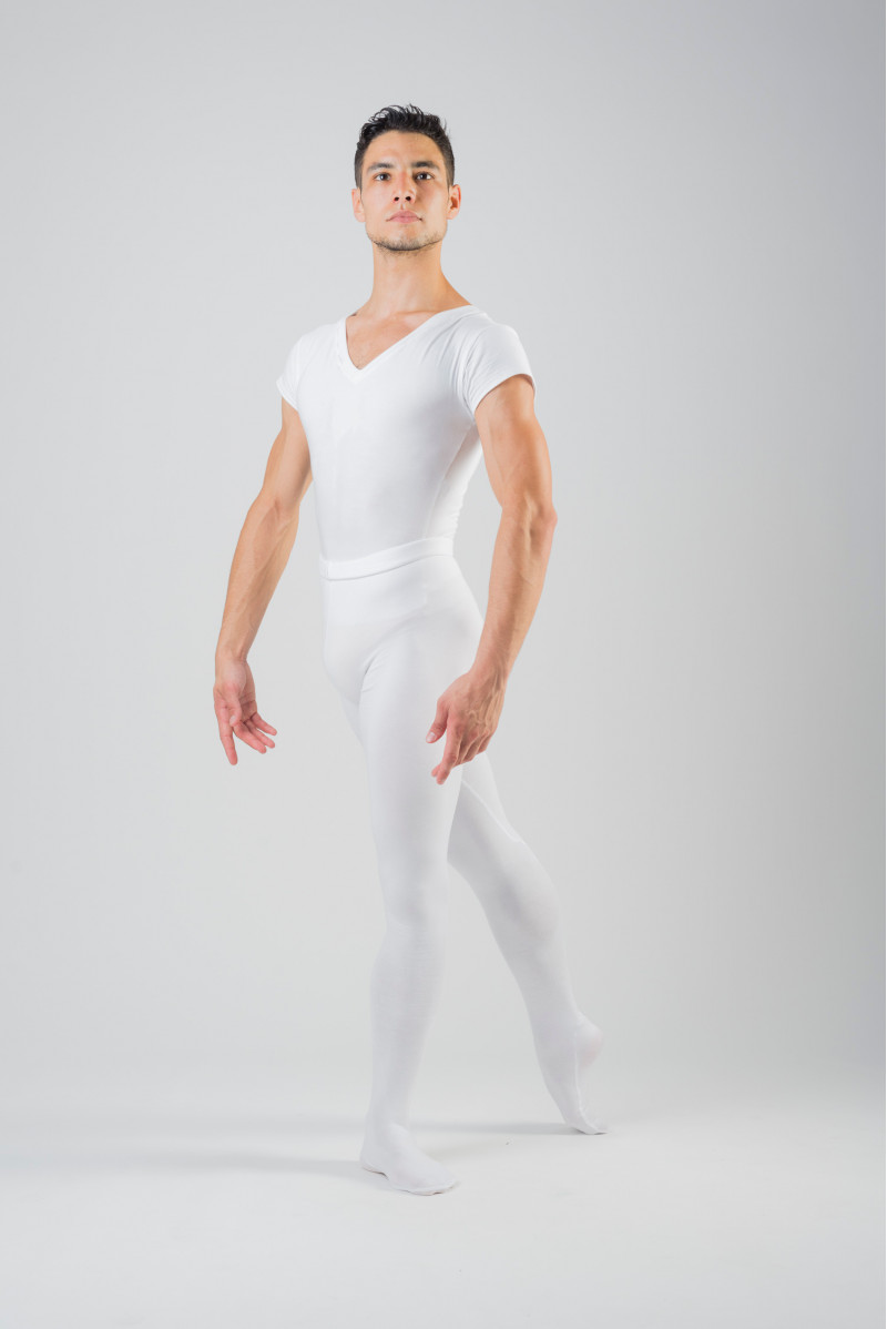 Wear Moi Solo white footed men ballet tights - Mademoiselle Danse