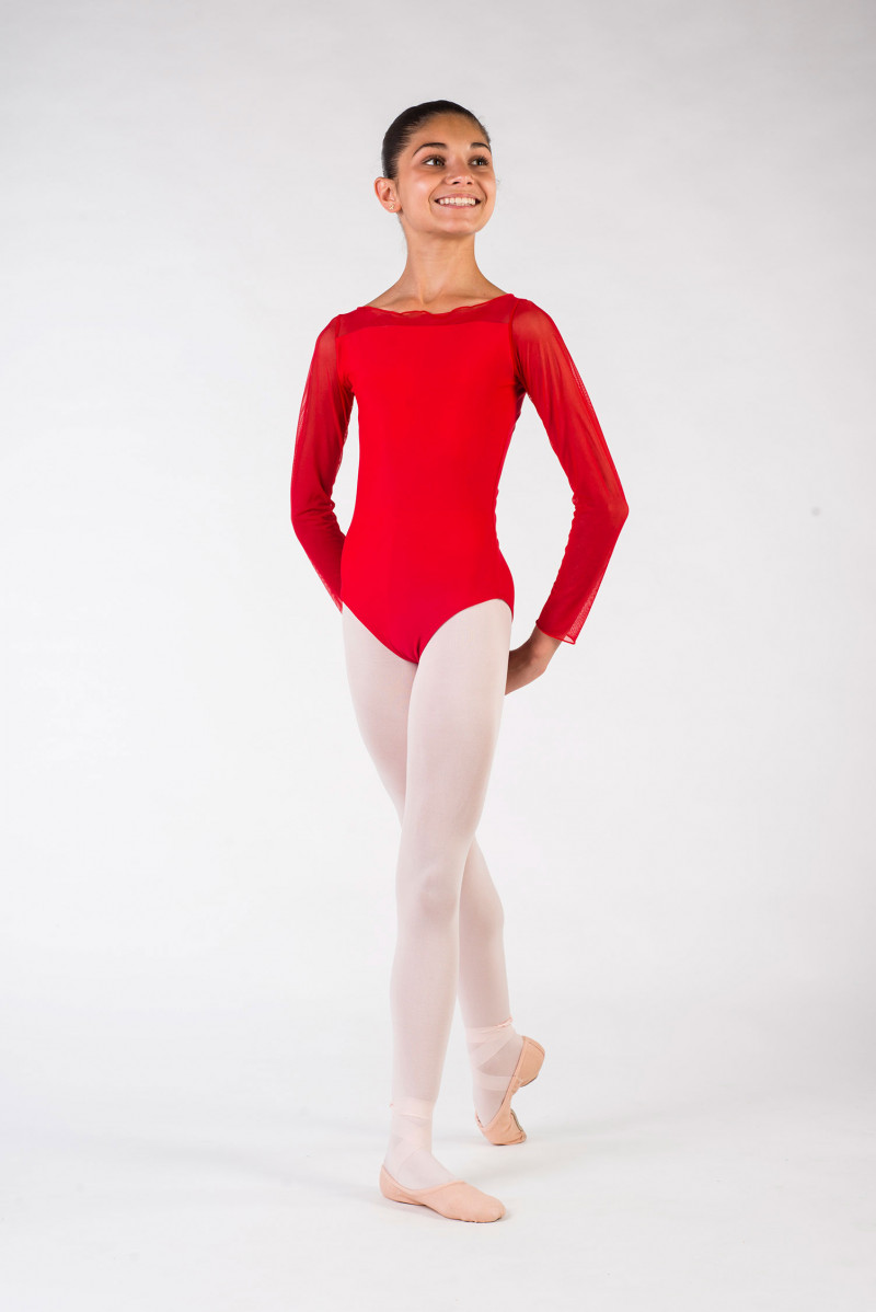 red ballet leotard