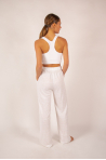 Pantalon en lin Majestic Filatures blanc