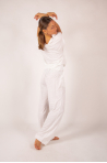 Pantalon en lin Majestic Filatures blanc