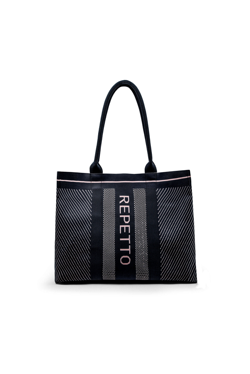 Grand Sac Epaule Repetto B0335TR Noir pétale