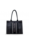 Grand Sac Epaule Repetto B0335TR Noir pétale