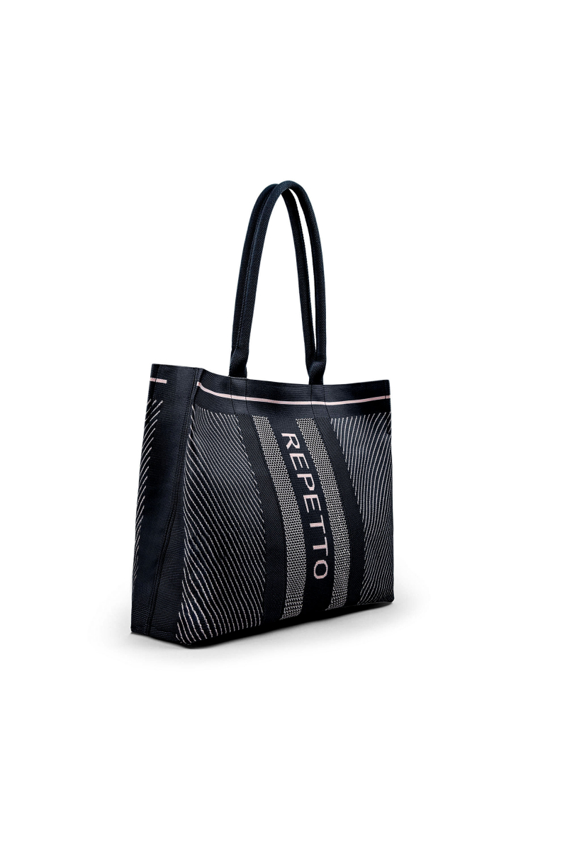 Grand Sac Epaule Repetto B0335TR Noir pétale