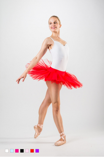 AOQUNelasticity-robe tutu de ballet pour filles, jupe en tulle