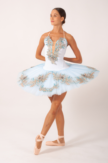 bleu princesse danse costume ballet style belle robe enfants vêtements de  danse
