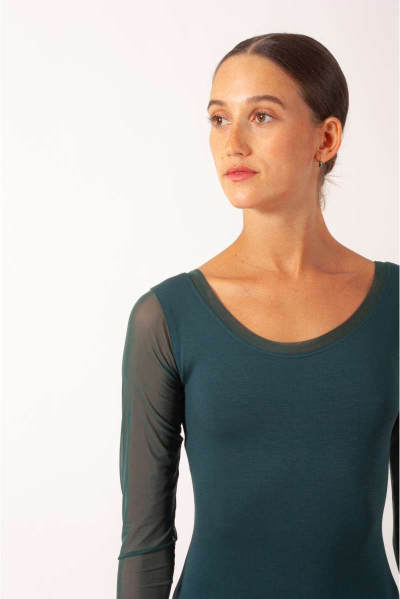 Leotard Temps Danse tulle Decibel vert