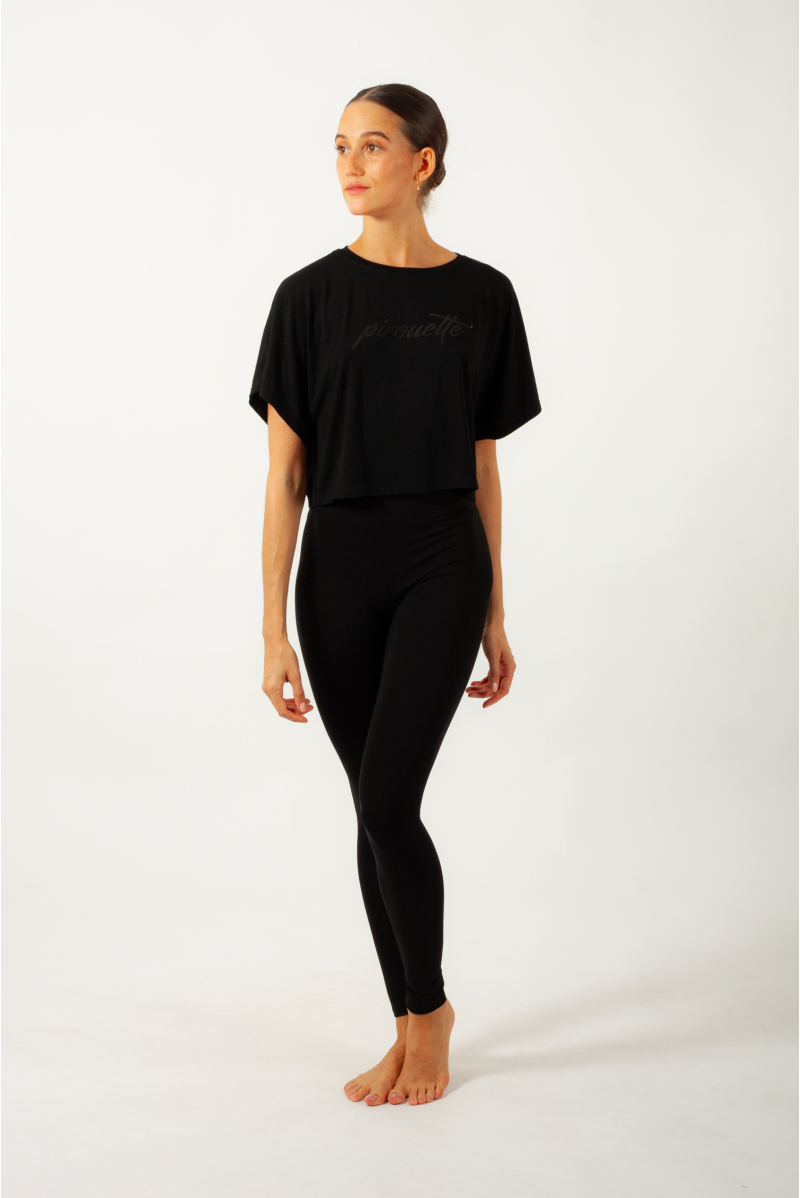 Crop top Bloch « Pirouette » noir