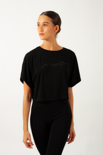 Crop top Bloch « Pirouette » noir