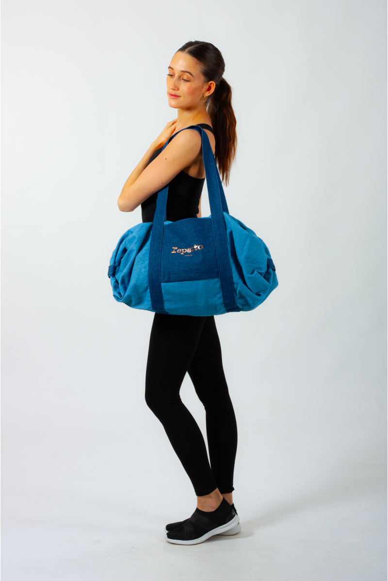 Sac Repetto grand polochon bleu jean