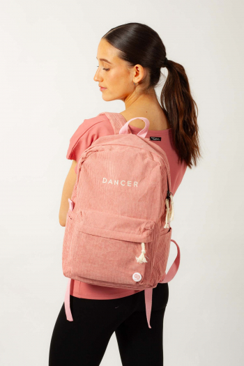 Covet Dance Pink Corduroy Backpack