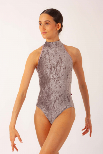 Noe Yumiko High Neck Velvet Leotard