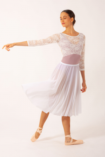 Mara Dancewear White Long Skirt