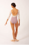 Justaucorps manches dentelle Penelope Mara Dancewear lilas