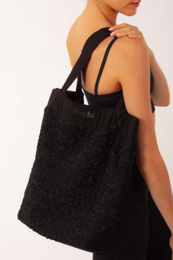 Wear Moi Rosette Dance Bag Black