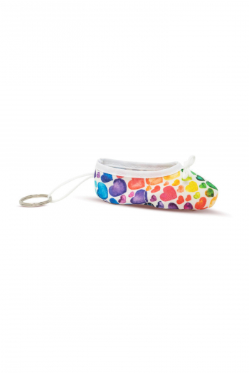 Freed multicolor hearts keyring