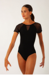 Temps Danse Black Daya short sleeves leotard