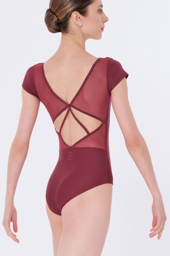 Dolores Wear Moi Burgundy Short Sleeve Leotard