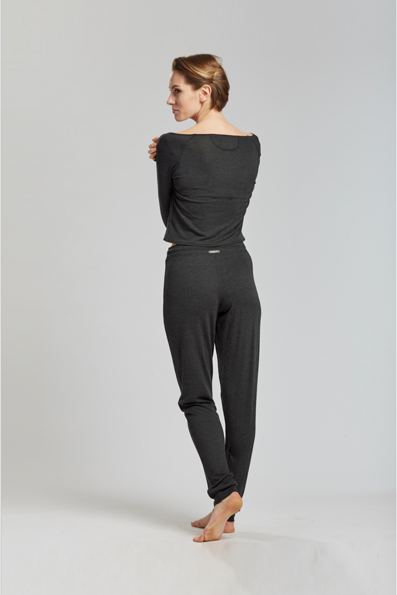 Pantalon en viscore Elton Temps Danse anthracite