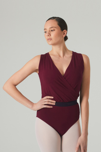 Giselle Dance Time Burgundy Wrap Leotard