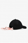 Casquette noire avec ruban rose Repetto