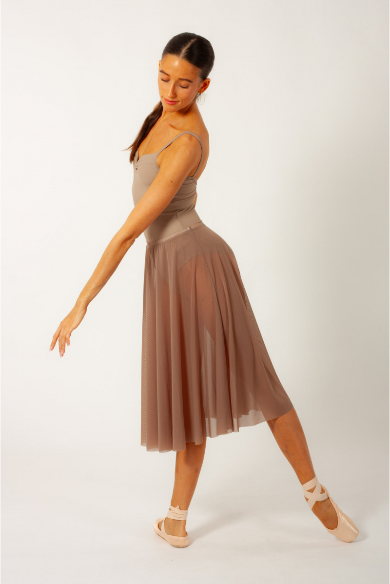 Jupette longue Mara Dancewear marron clair