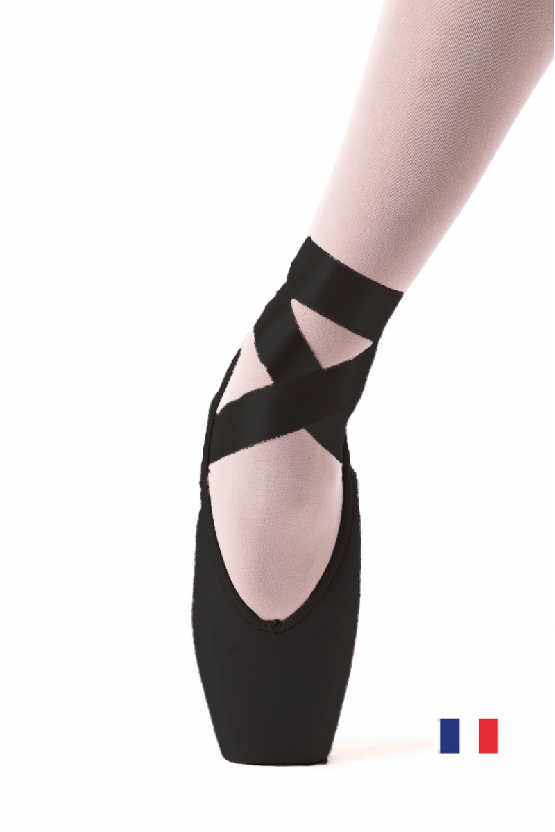 Pointes Lena Merlet semelle 3/4 medium empeigne haute noir