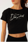 T-Shirt court Temps Danse Agile I am noir