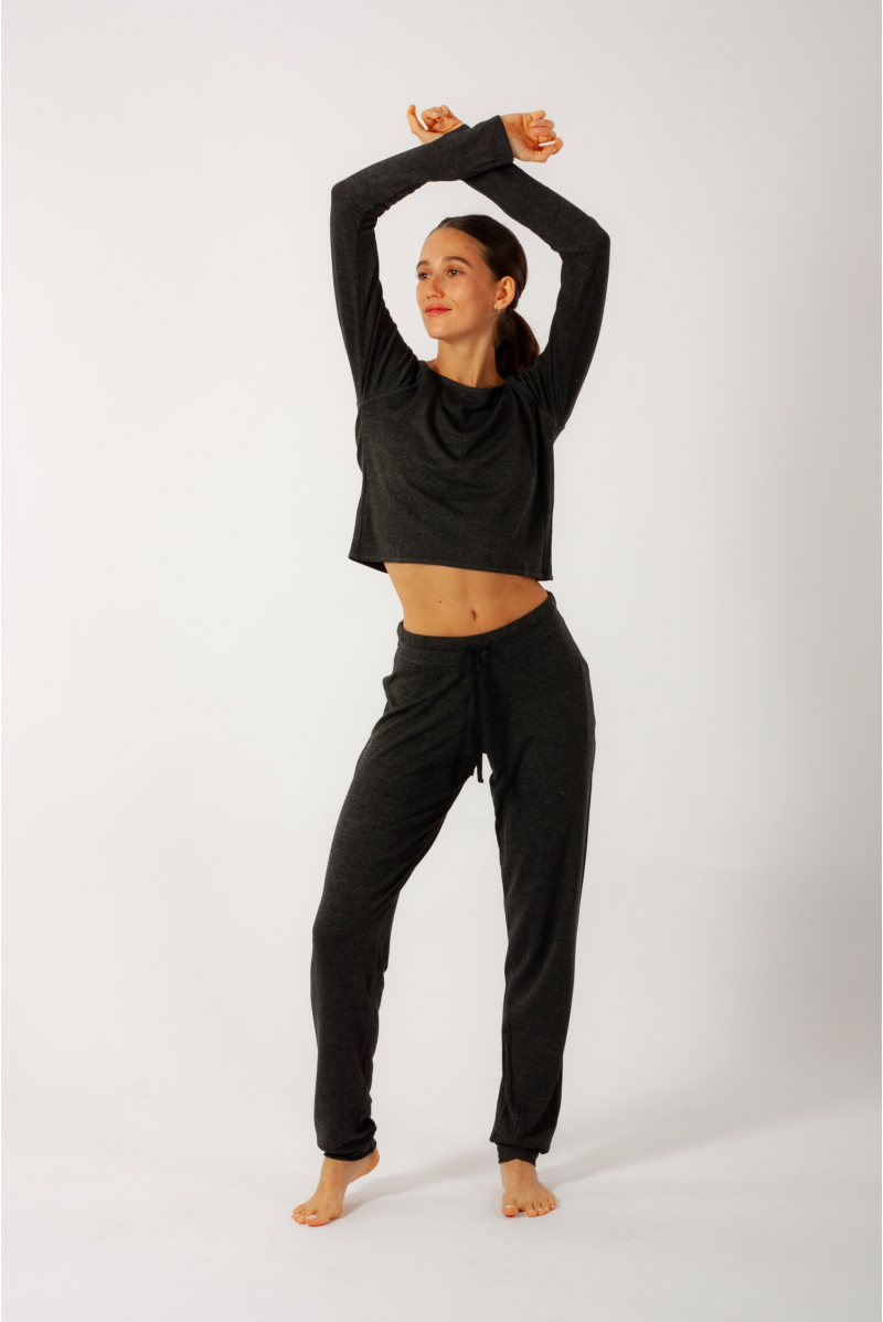 Temps Danse Ever antharite Crop Top