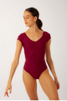 Dolores Wear Moi Burgundy Short Sleeve Leotard