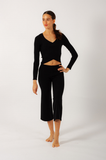 Pantalon 7/8 en maille Capezio noir