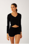 Short en maille tout doux Capezio noir