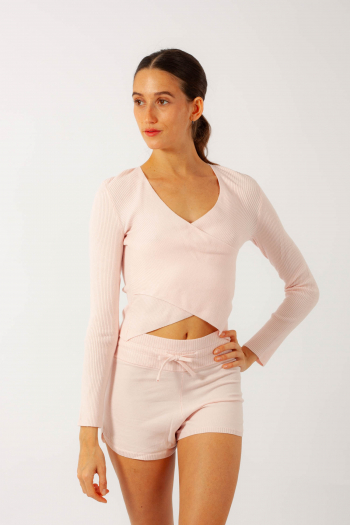 Capezio CK10991W Pink Soft Wrap Sweater