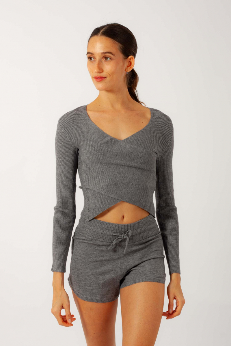 Capezio Grey Soft Knit Shorts