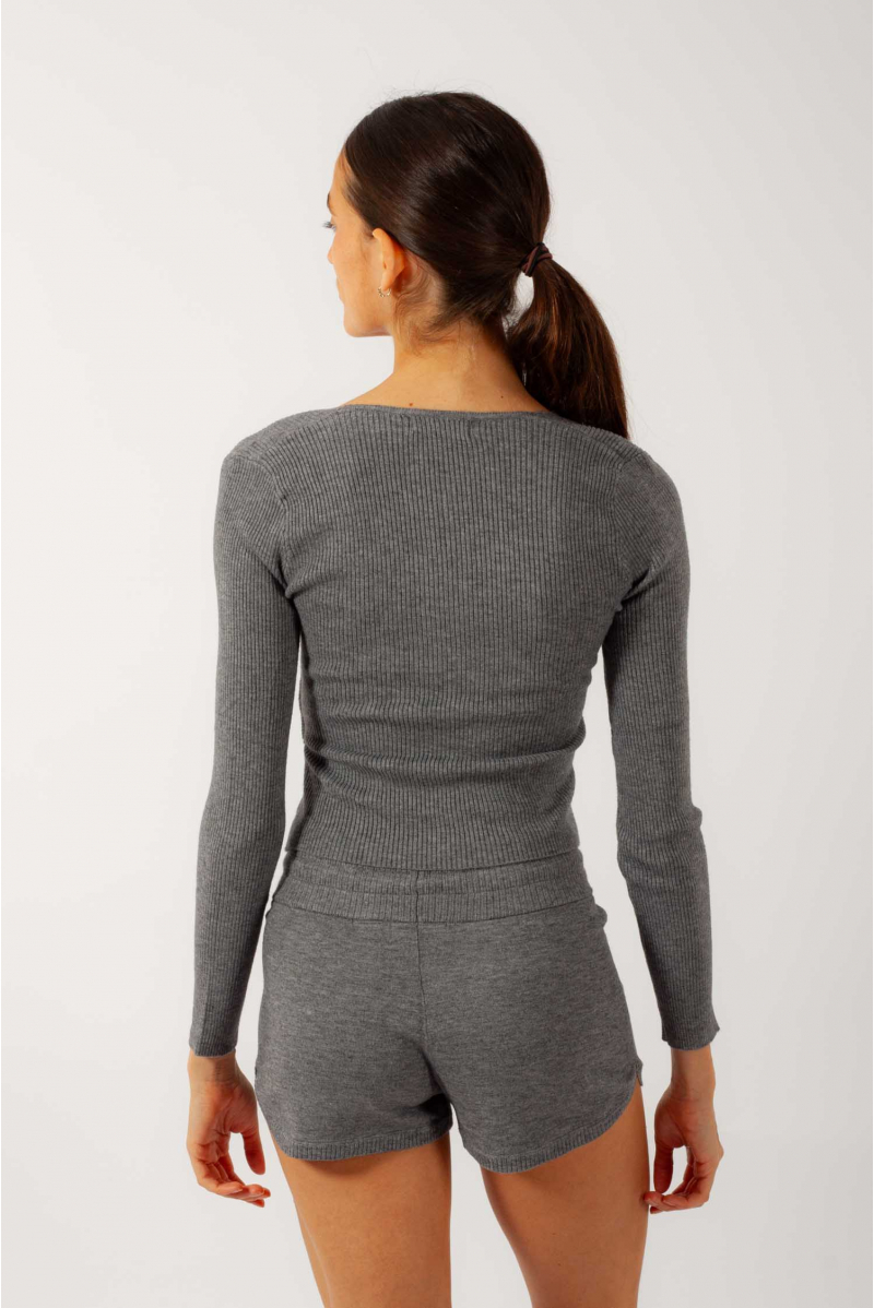 Capezio Grey Soft Knit Shorts