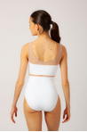 Elena Intermezzo white leotard with wide straps