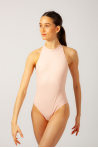 Intermezzo pink leotard in lace with high collar