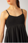 MDA black women dress leotard close front