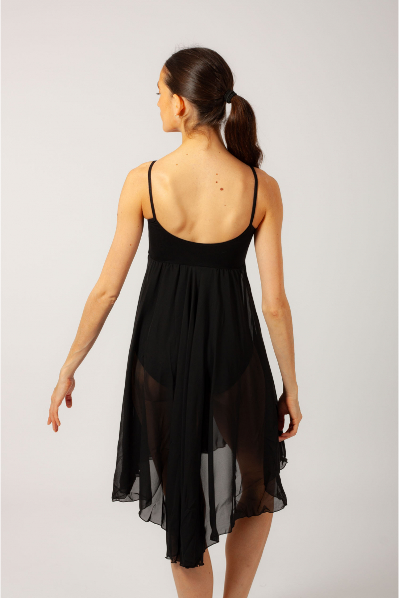 MDA black women dress leotard close front