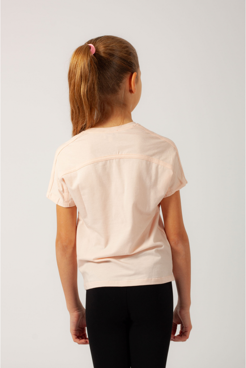 T-Shirt Repetto fille rose poudré SE438