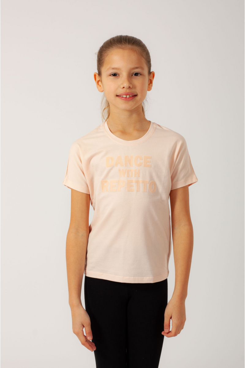 T-Shirt Repetto fille rose poudré SE438