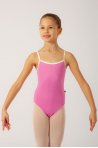 Girls' thin straps leotard Marisa Yumiko pink