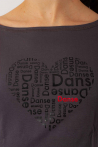 Crop top shadow heart pattern Agile Temps Danse