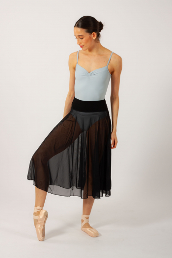 Black long skirt with wide belt Dorothy Temps Danse