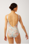 Justaucorps à fleur Diana Mara Dancewear bleu / rose