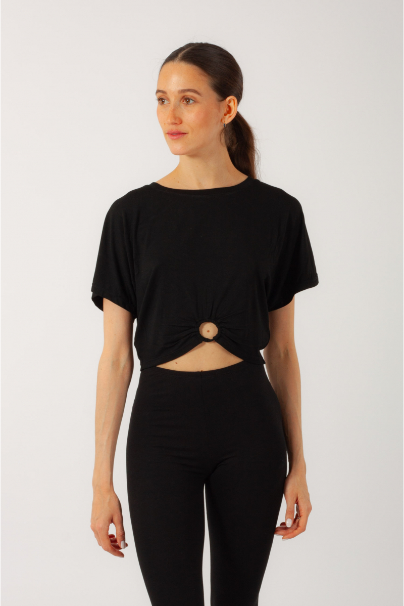 Black M750L Mirella crop top