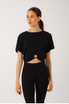 Black M750L Mirella crop top