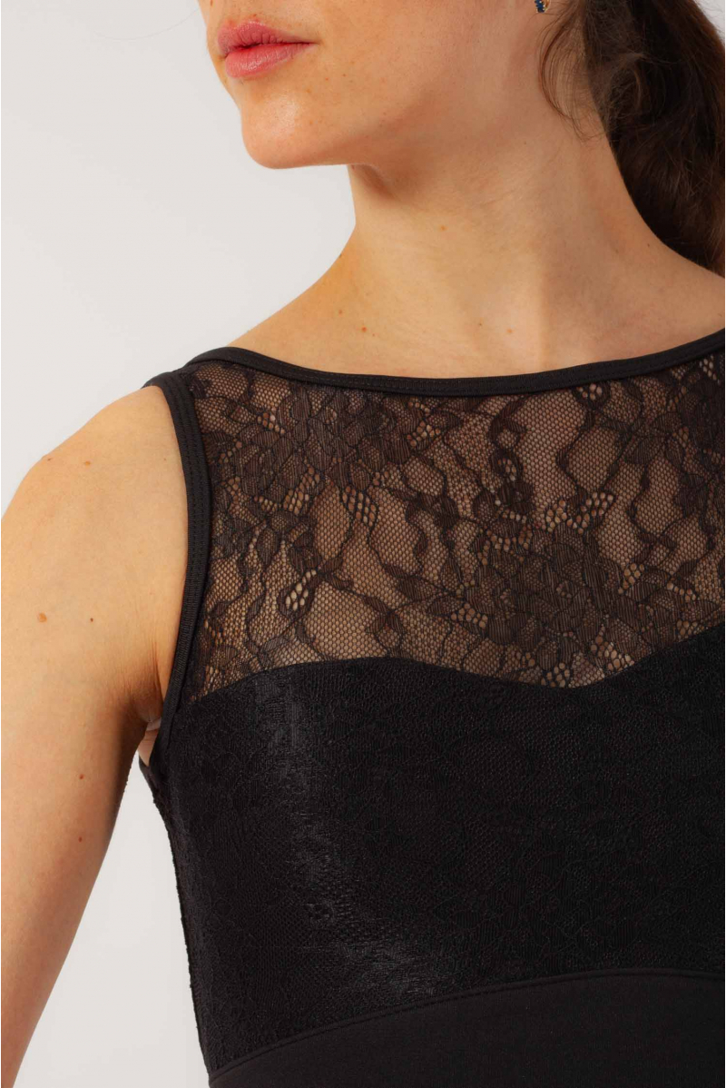 Lace leotard M3121LM Mirella black