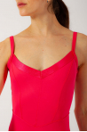 Majesty Mirella pink V-neck leotard