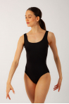 Mirella black cross-strap leotard M3122LM