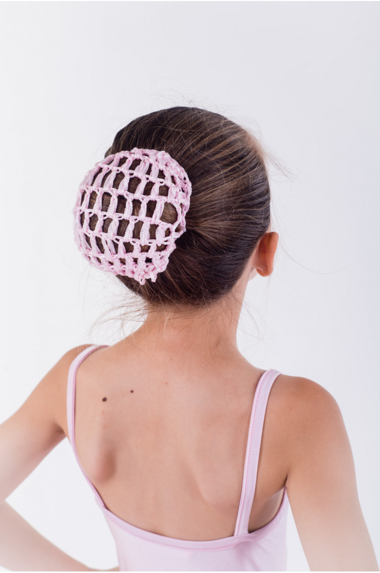 Filet chignon  en crochet Sansha rose Mademoiselle Danse 